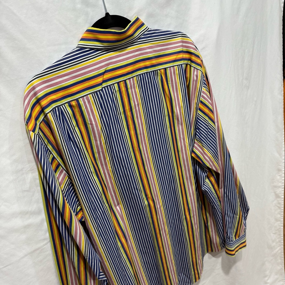 Polo Ralph Lauren Westerton Striped Button Up Shirt XL Multicolor Preppy Retro - Picture 9 of 12